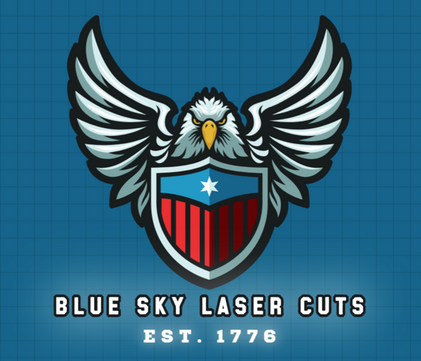 blue sky laser cuts logo
