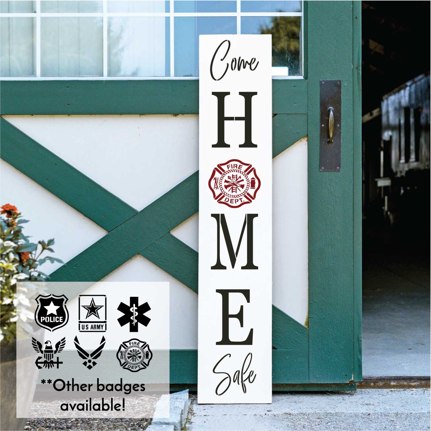 Come Home Safe / Fireman Maltese Stencil